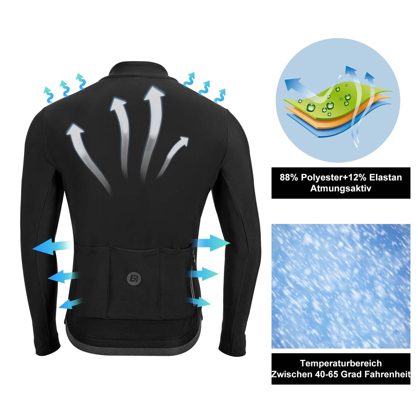 Chaqueta de ciclismo de invierno, ropa de ciclismo a prueba de viento, deportiva, ROCKBROS