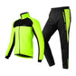 Chaqueta y pantalones de ciclismo Traje de ciclismo de invierno Verde brillante ROCKBROS