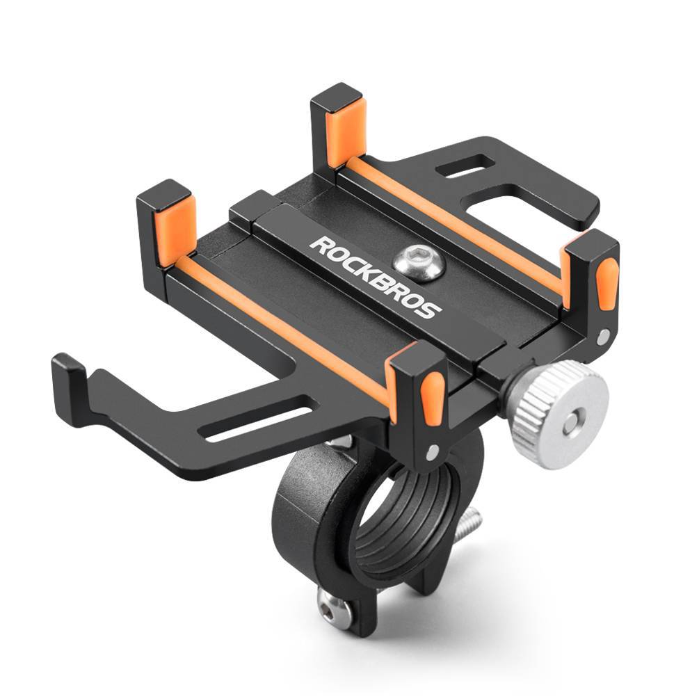 Soporte para teléfono para bicicleta o motocicleta con clip giratorio de 360° ROCKBROS