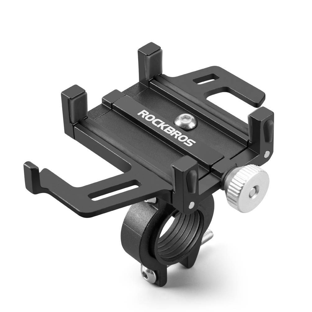 Soporte para teléfono para bicicleta o motocicleta con clip giratorio de 360° ROCKBROS