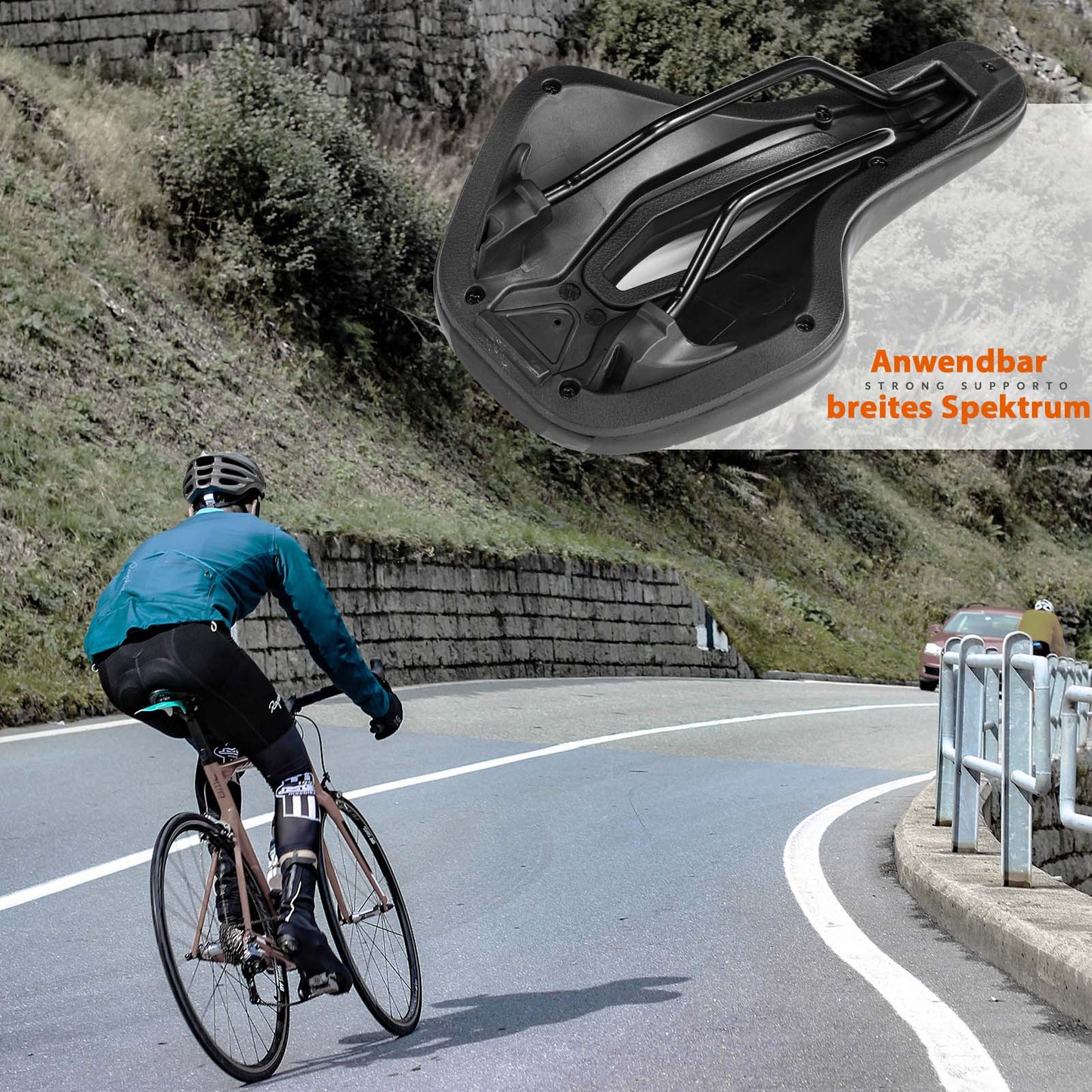 Sillín de bicicleta ergonómico con amortiguación unisex ROCKBROS