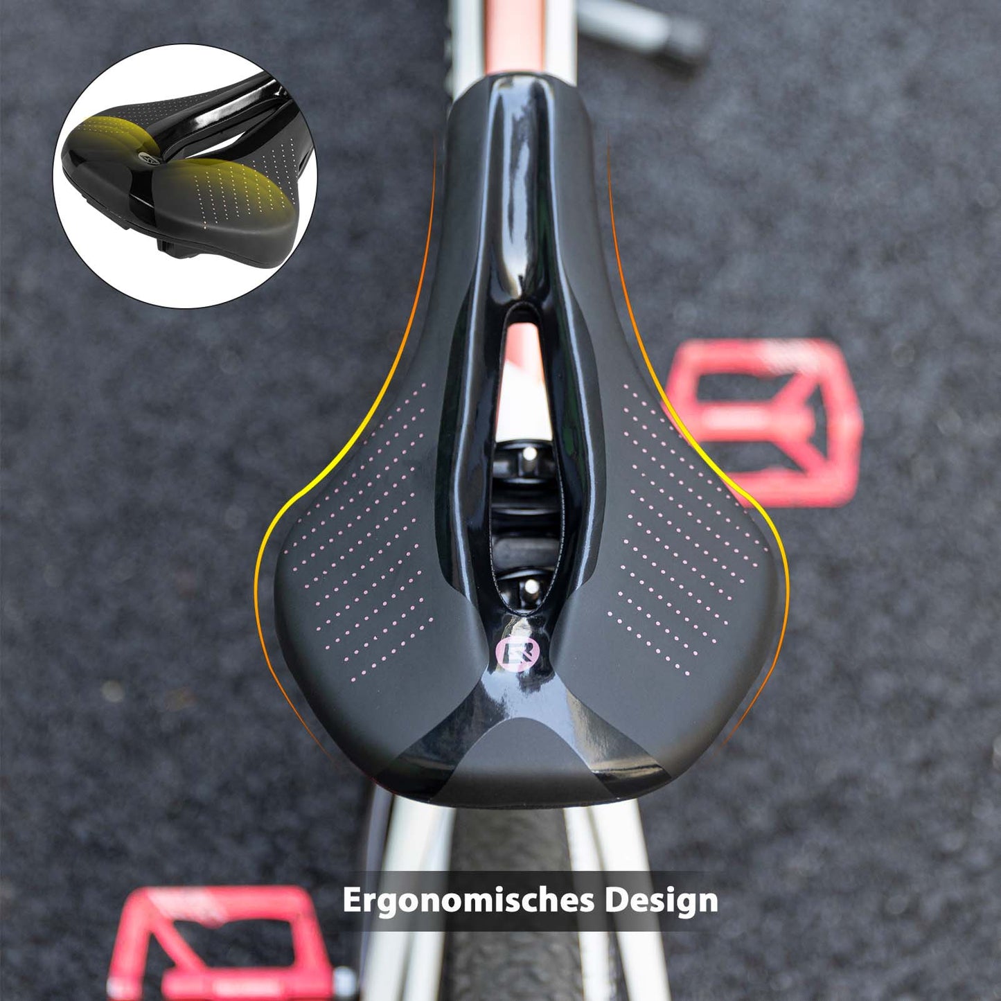 Sillín de bicicleta ergonómico con amortiguación unisex ROCKBROS