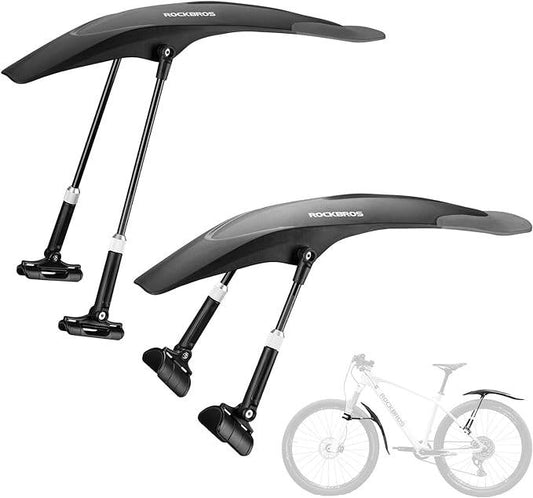 Juego de guardabarros de bicicleta delantero/trasero flexible ajustable ROCKBROS