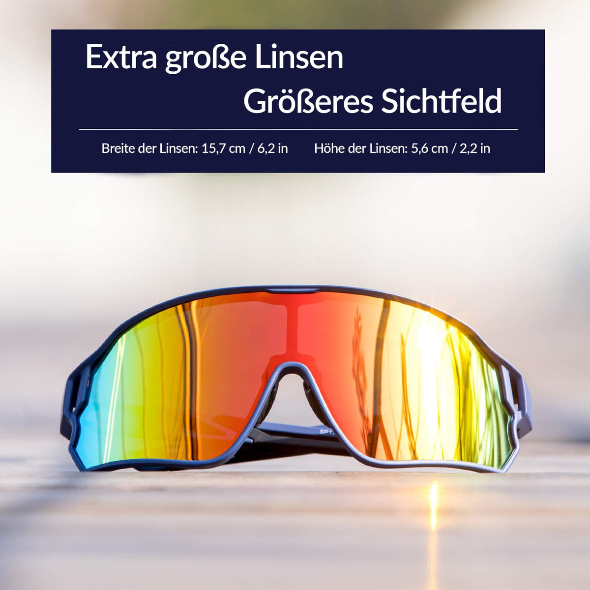 ROCKBROS Gafas de sol deportivas polarizadas para ciclistas (protección UV)