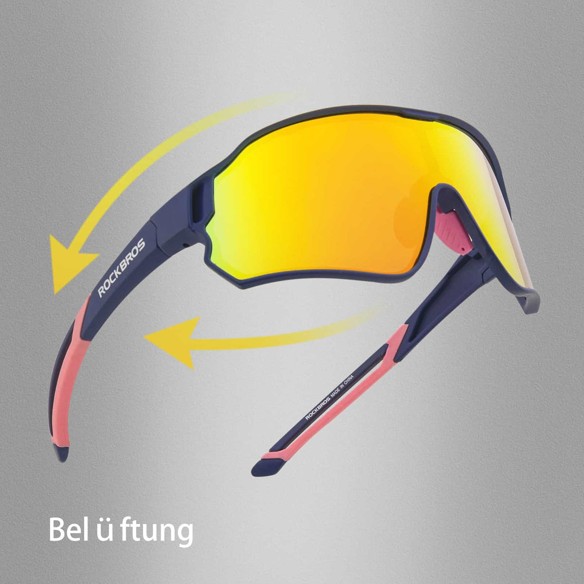 ROCKBROS Gafas de sol deportivas polarizadas para ciclistas (protección UV)