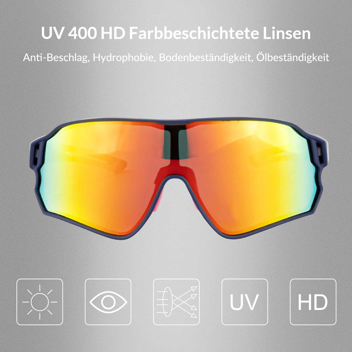 ROCKBROS Gafas de sol deportivas polarizadas para ciclistas (protección UV)