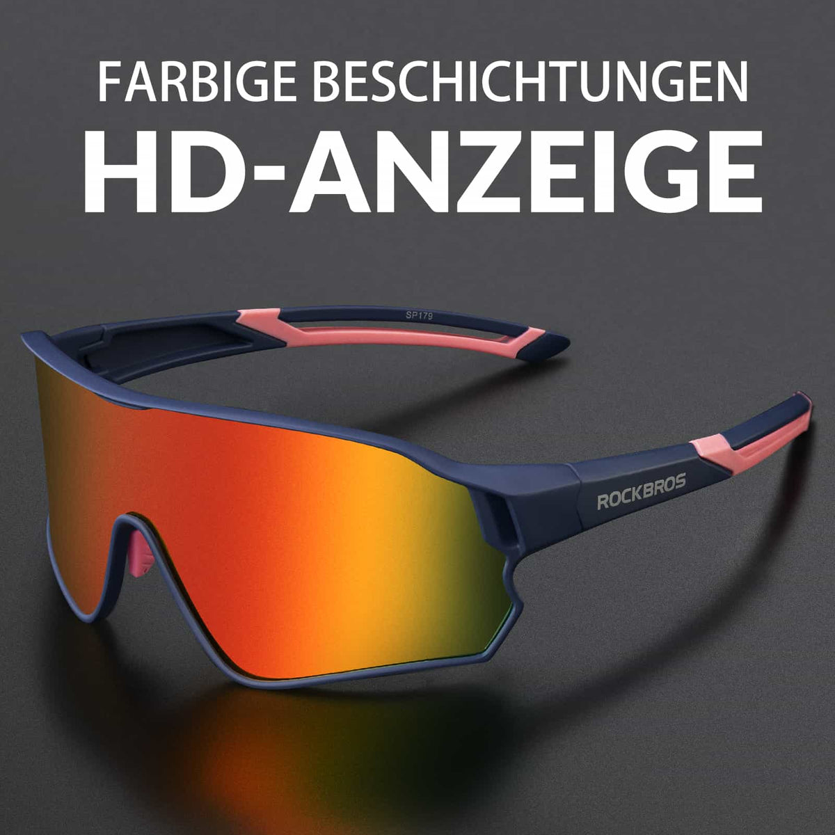 ROCKBROS Gafas de sol deportivas polarizadas para ciclistas (protección UV)