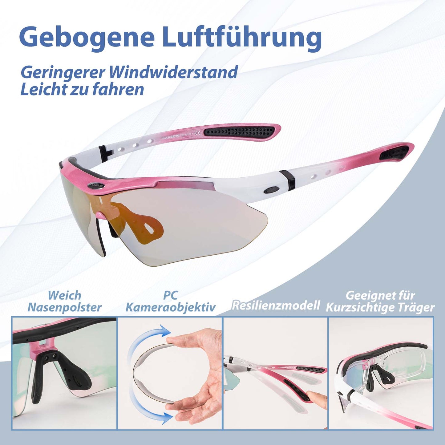 Gafas de ciclismo, gafas fotocromáticas, gafas de sol, protección UV 400, ROCKBROS