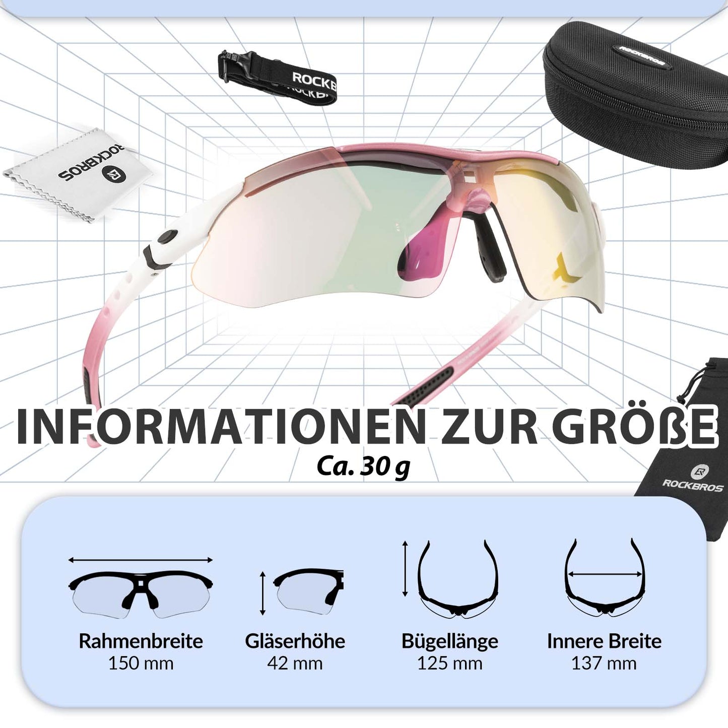 Gafas de ciclismo, gafas fotocromáticas, gafas de sol, protección UV 400, ROCKBROS