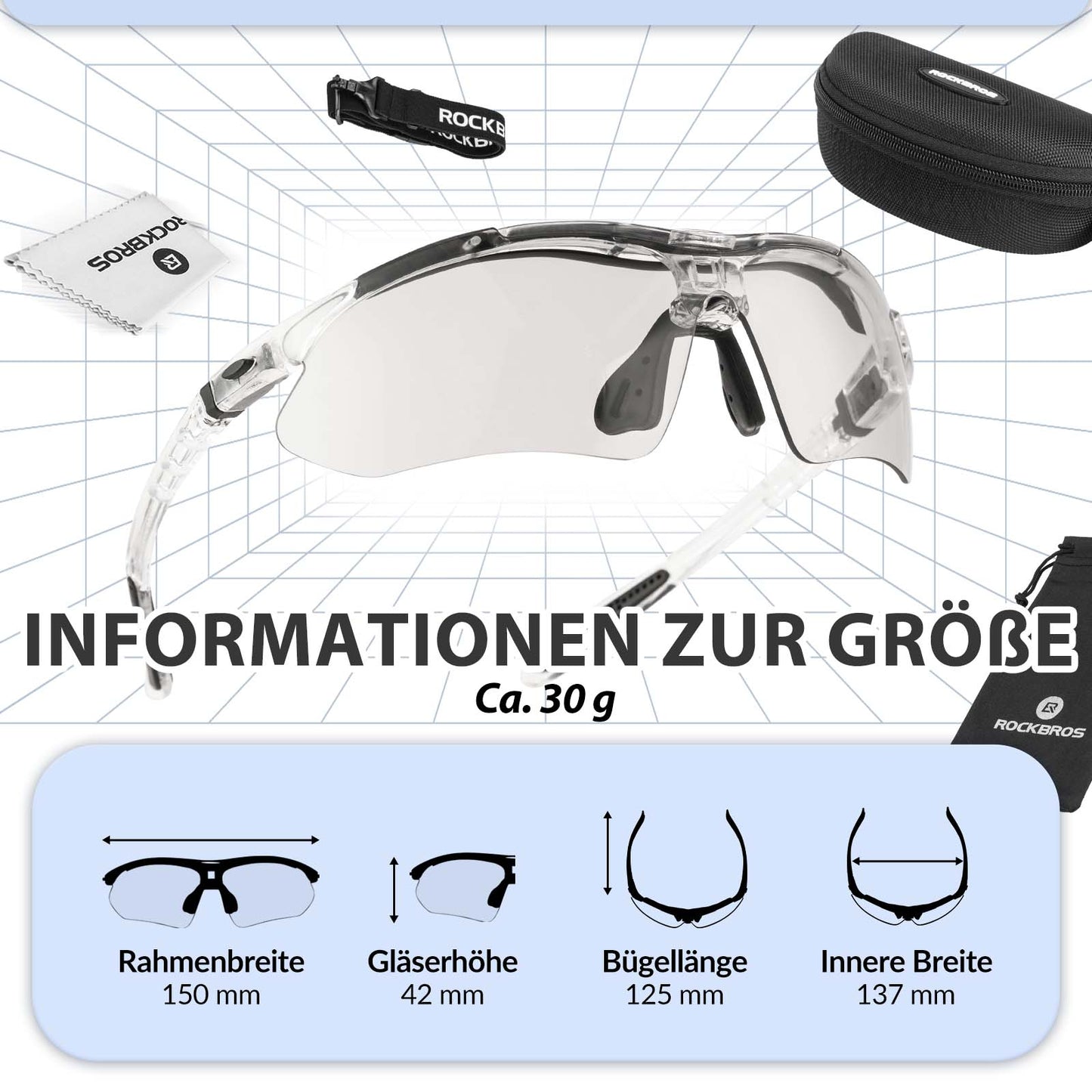 Gafas de ciclismo, gafas fotocromáticas, gafas de sol, protección UV 400, ROCKBROS