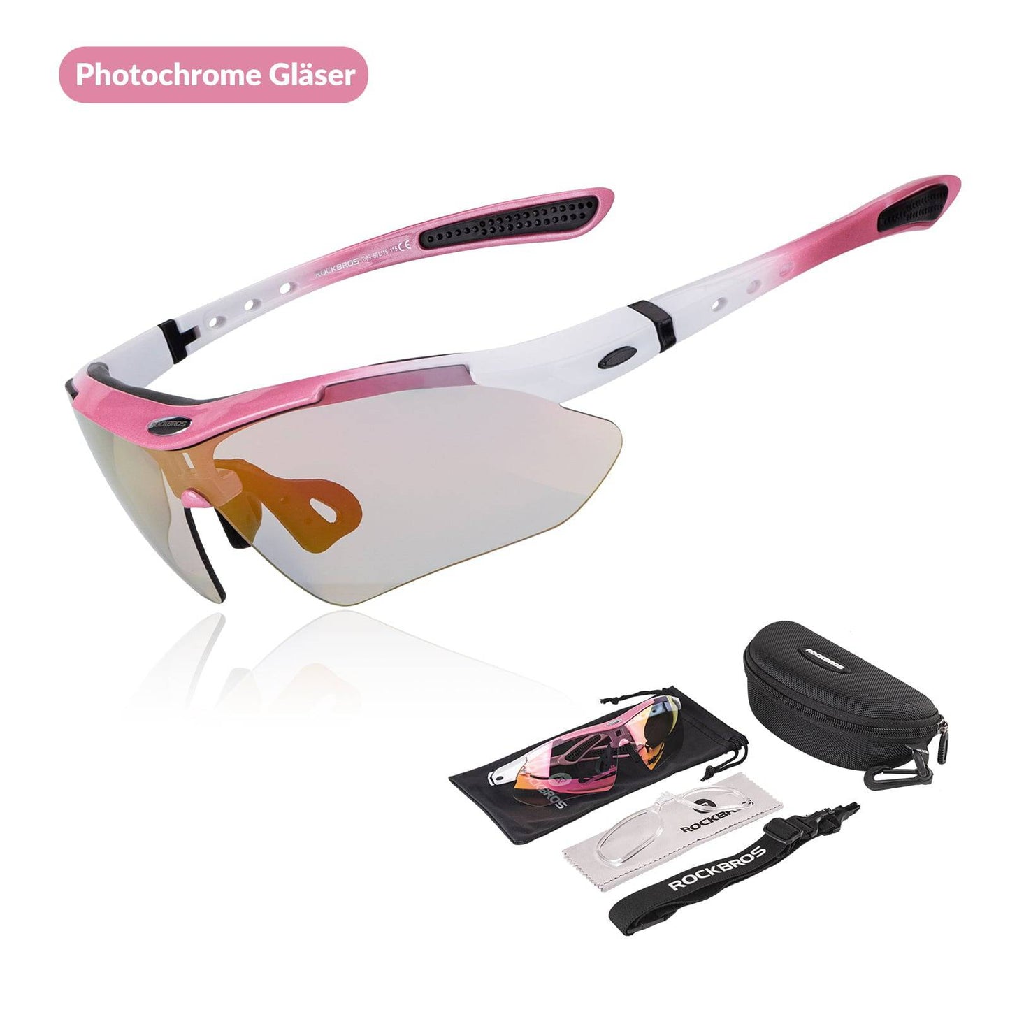 Gafas de ciclismo, gafas fotocromáticas, gafas de sol, protección UV 400, ROCKBROS