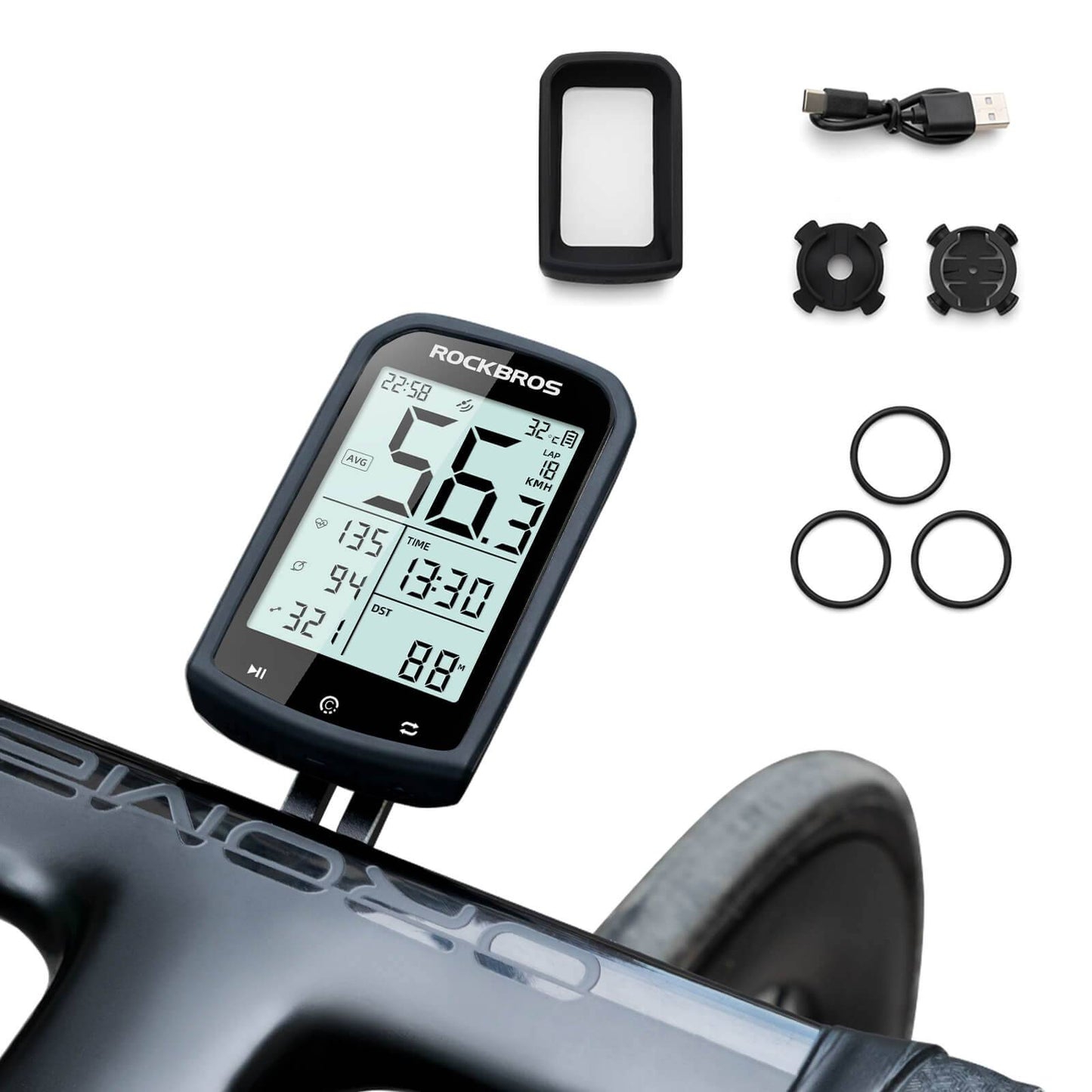 Ciclocomputador inalámbrico GPS resistente al agua con velocímetro y odómetro ROCKBROS