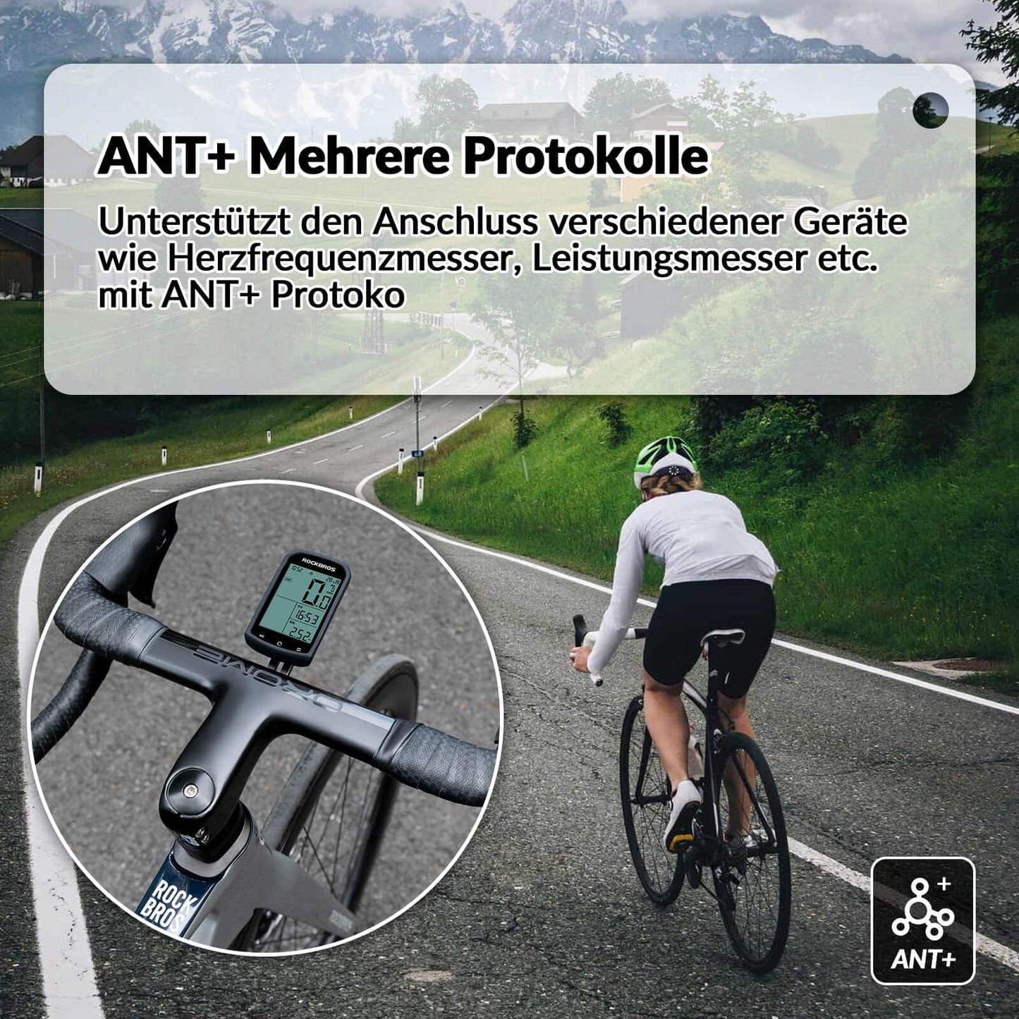 Ciclocomputador inalámbrico GPS resistente al agua con velocímetro y odómetro ROCKBROS