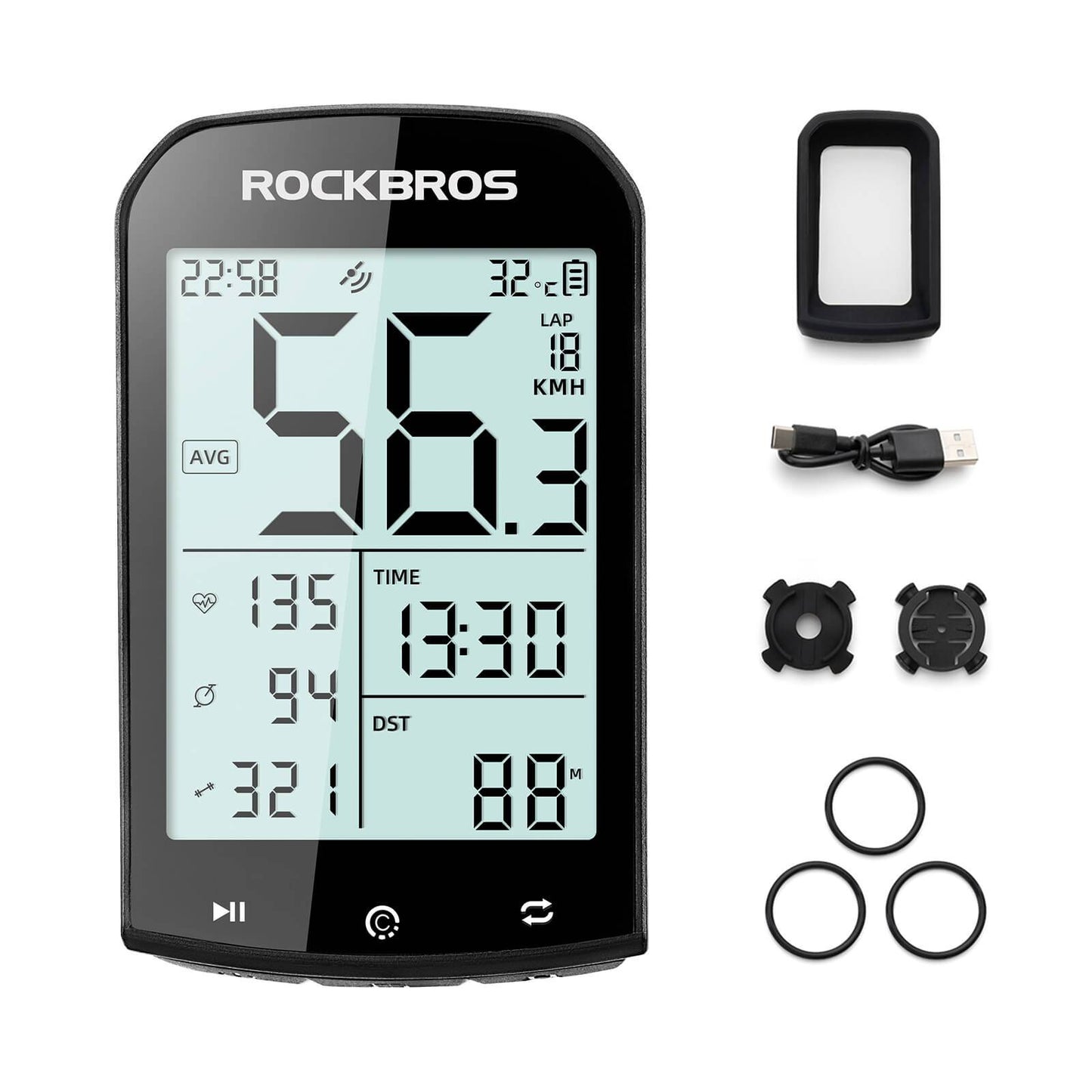 Ciclocomputador inalámbrico GPS resistente al agua con velocímetro y odómetro ROCKBROS