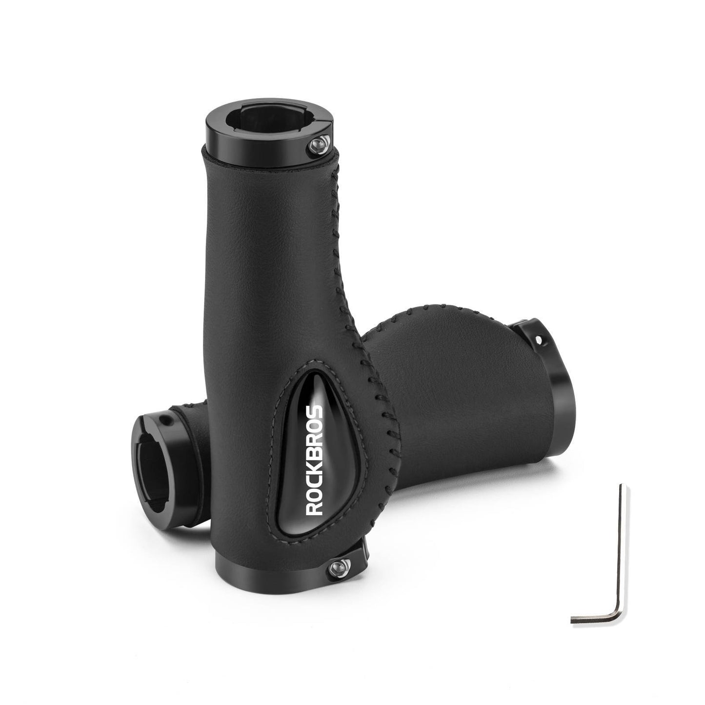 Puños de cuero para manillar de bicicleta de 22,2 mm de diámetro, ROCKBROS