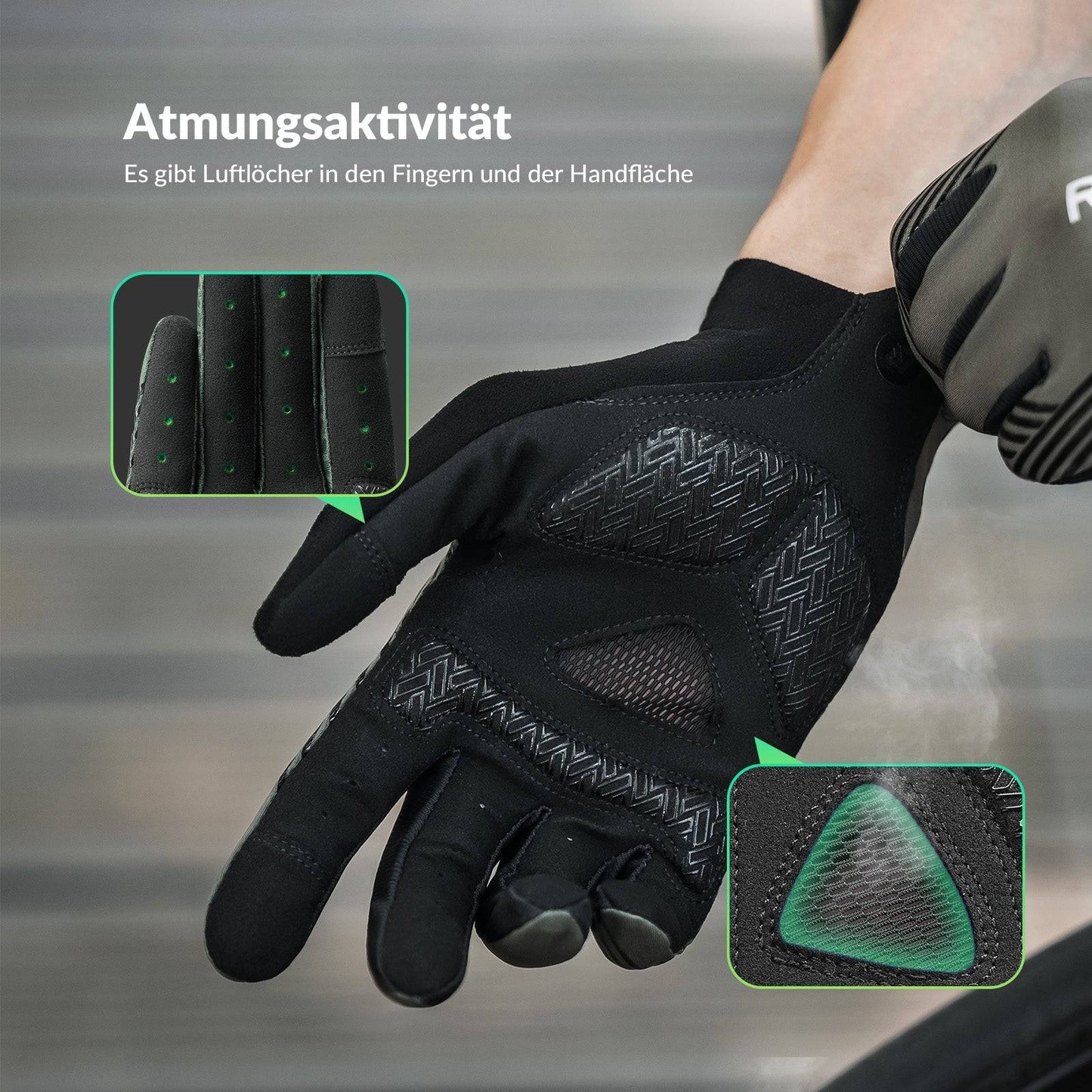 Guantes de ciclismo para mujer/hombre con pantalla táctil antideslizantes finos ROCKBROS