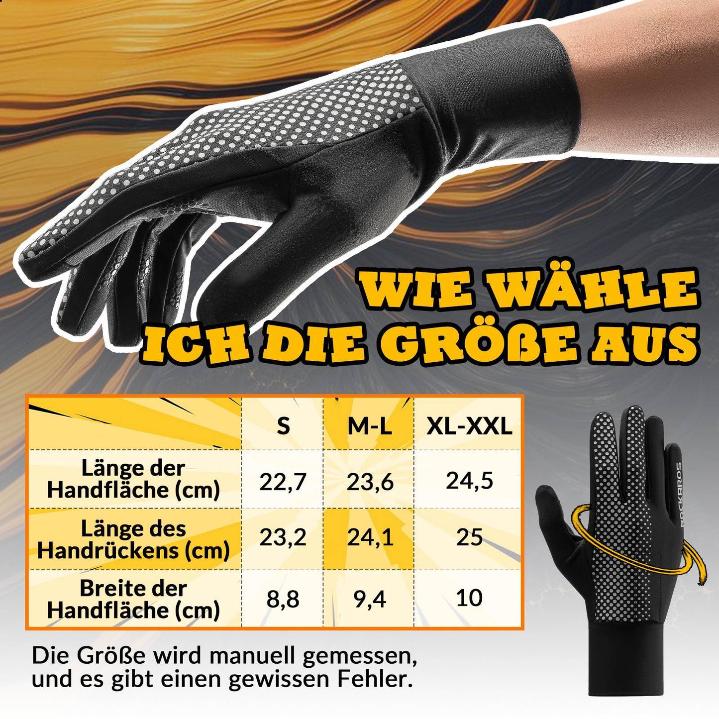 Guantes de ciclismo Pantalla táctil Guantes de ciclismo A prueba de viento ROCKBROS
