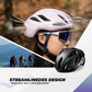 ROCKBROS Casco de bicicleta 58-62cm Ajustable Casco urbano Ventilación Unisex
