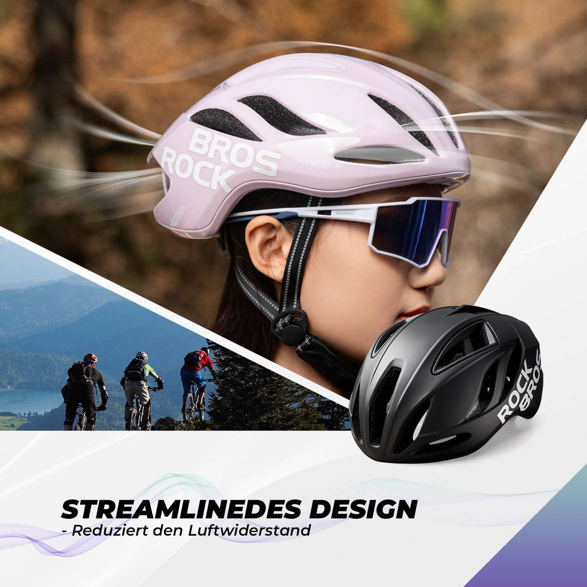 ROCKBROS Casco de bicicleta 58-62cm Ajustable Casco urbano Ventilación Unisex
