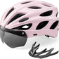 ROCKBROS Casco de bicicleta con gafas magnéticas desmontables integradas y visera