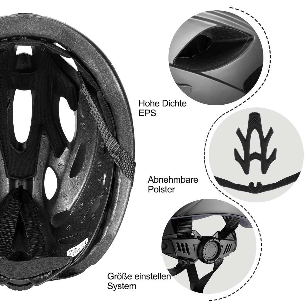 ROCKBROS Casco de bicicleta con gafas magnéticas desmontables integradas y visera