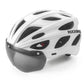 ROCKBROS Casco de bicicleta con gafas magnéticas desmontables integradas y visera