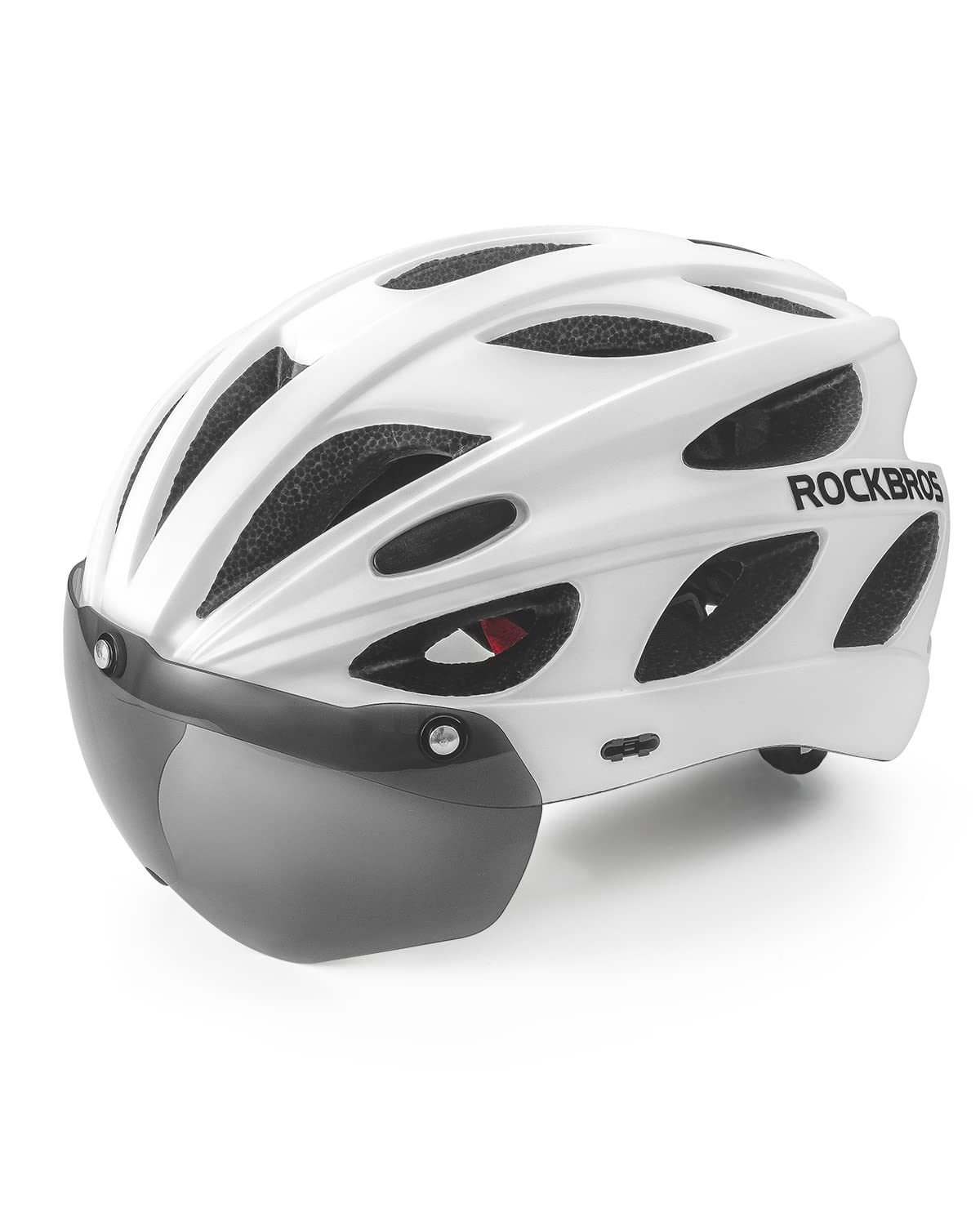 ROCKBROS Casco de bicicleta con gafas magnéticas desmontables integradas y visera