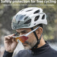 ROCKBROS Casco de bicicleta con gafas magnéticas desmontables integradas y visera