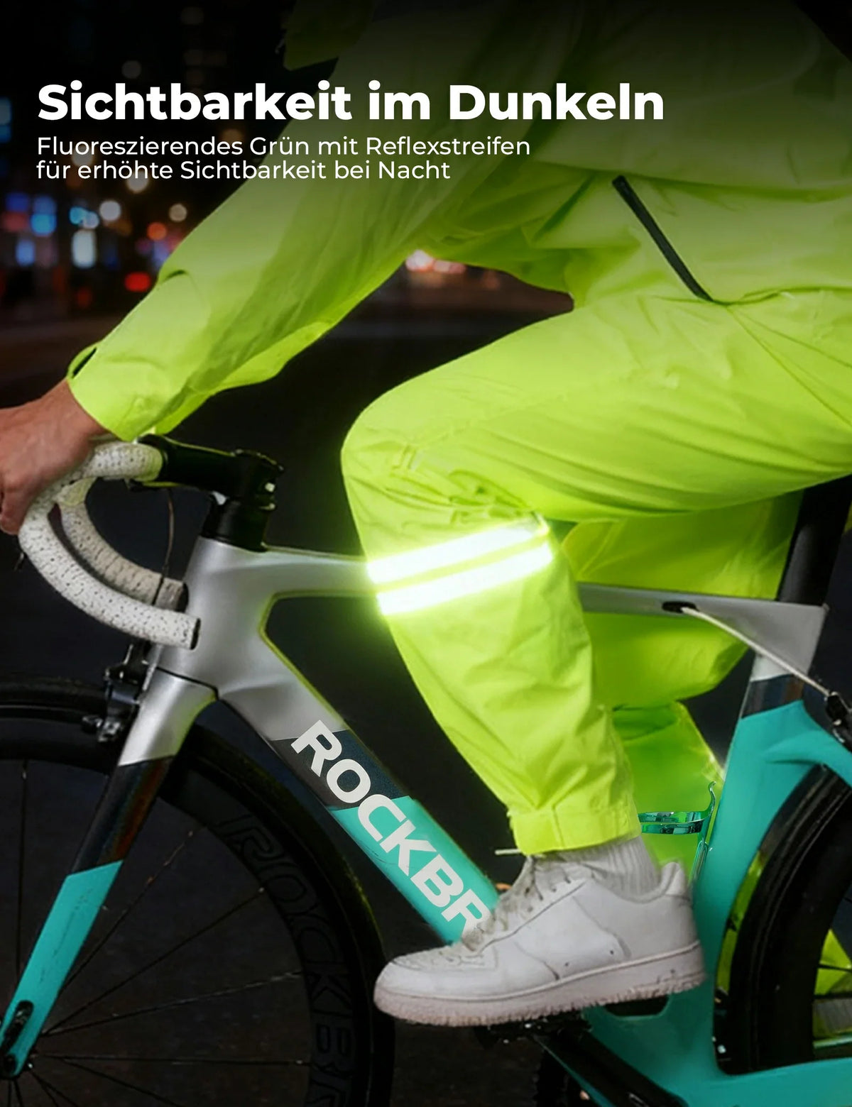 ROCKBROS Pantalón largo de ciclismo para hombre, impermeable