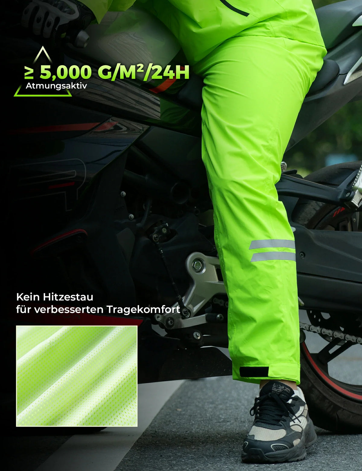 ROCKBROS Pantalón largo de ciclismo para hombre, impermeable