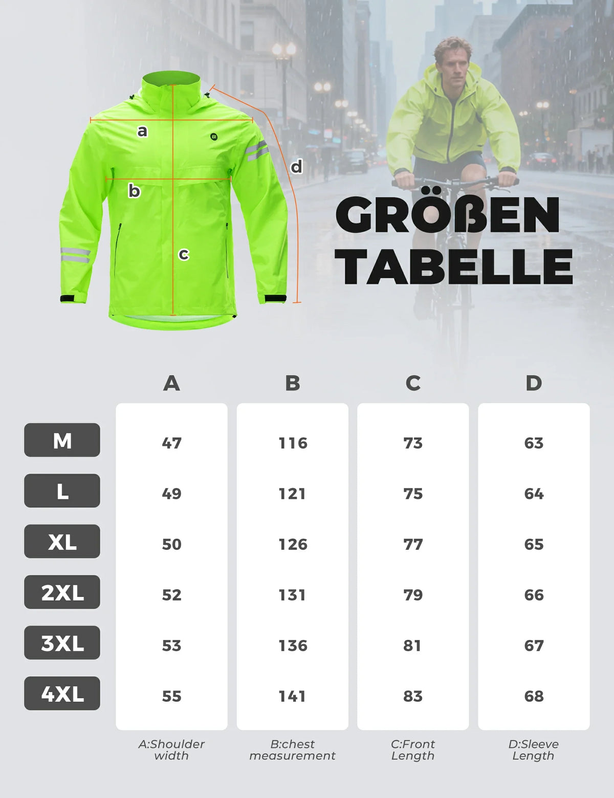 ROCKBROS Chaqueta de Ciclismo para Hombre Impermeable Transpirable