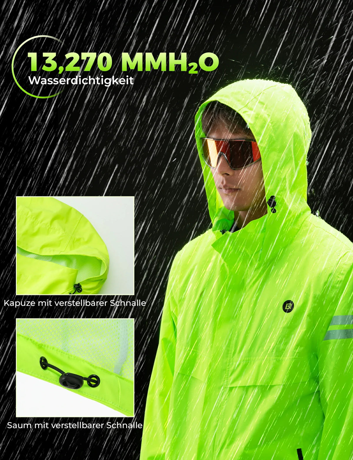 ROCKBROS Chaqueta de Ciclismo para Hombre Impermeable Transpirable