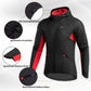 Chaqueta de ciclismo softshell cortavientos de invierno para hombre, negra, ROCKBROS