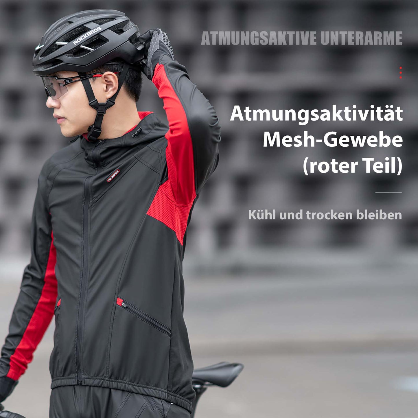 Chaqueta de ciclismo softshell cortavientos de invierno para hombre, negra, ROCKBROS