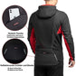 Chaqueta de ciclismo softshell cortavientos de invierno para hombre, negra, ROCKBROS