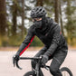 Chaqueta de ciclismo softshell cortavientos de invierno para hombre, negra, ROCKBROS