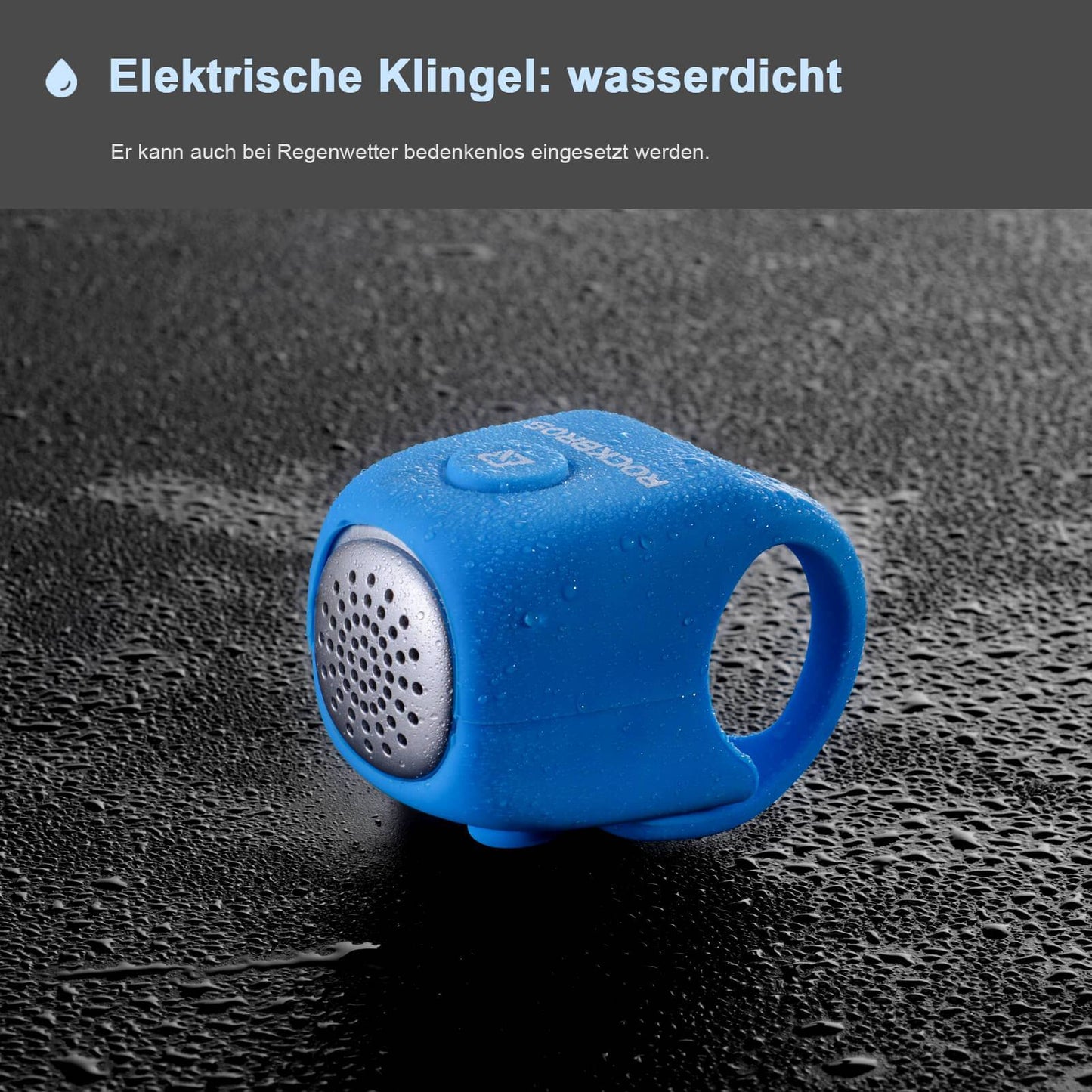 Timbre electrónico para bicicleta, resistente al agua IPX4, ROCKBROS