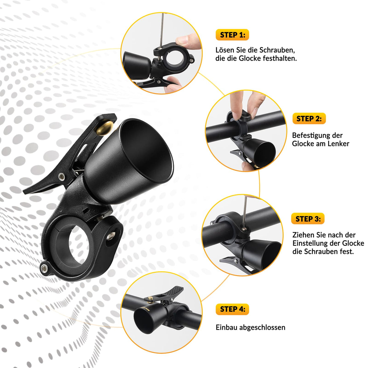 ROCKBROS Timbre de Bicicleta Sonoro Retro para MTB Bicicleta de Carreras Cuatro Colores