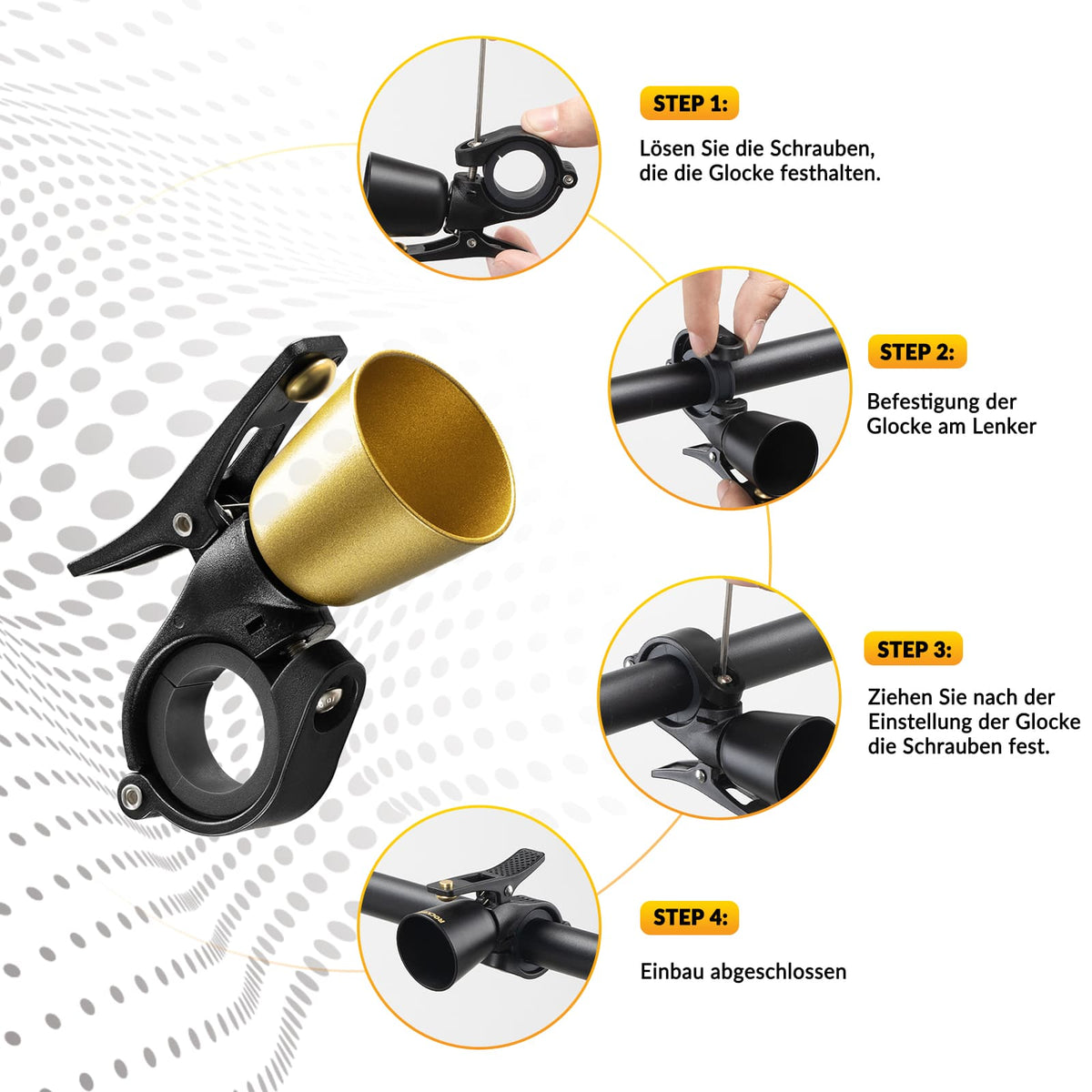ROCKBROS Timbre de Bicicleta Sonoro Retro para MTB Bicicleta de Carreras Cuatro Colores