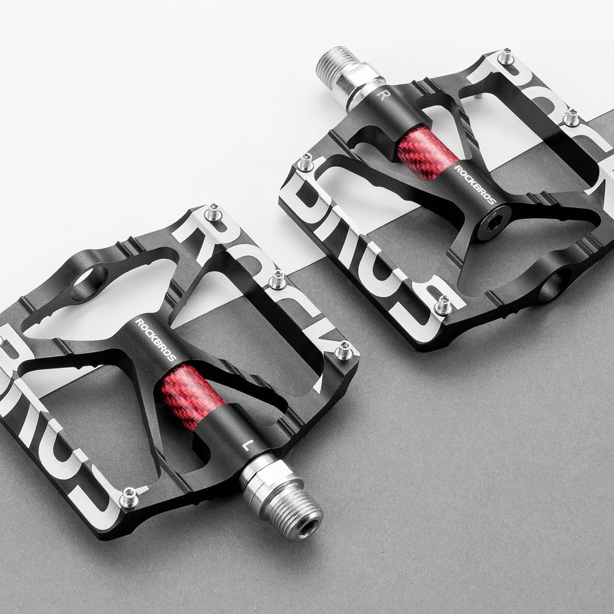 Pedales de bicicleta MTB de aluminio de 9/16 pulgadas con rodamientos sellados ROCKBROS