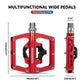 ROCKBROS Pedales de bicicleta de aluminio 2 en 1 SPD para MTB, bicicleta de carreras y urbana