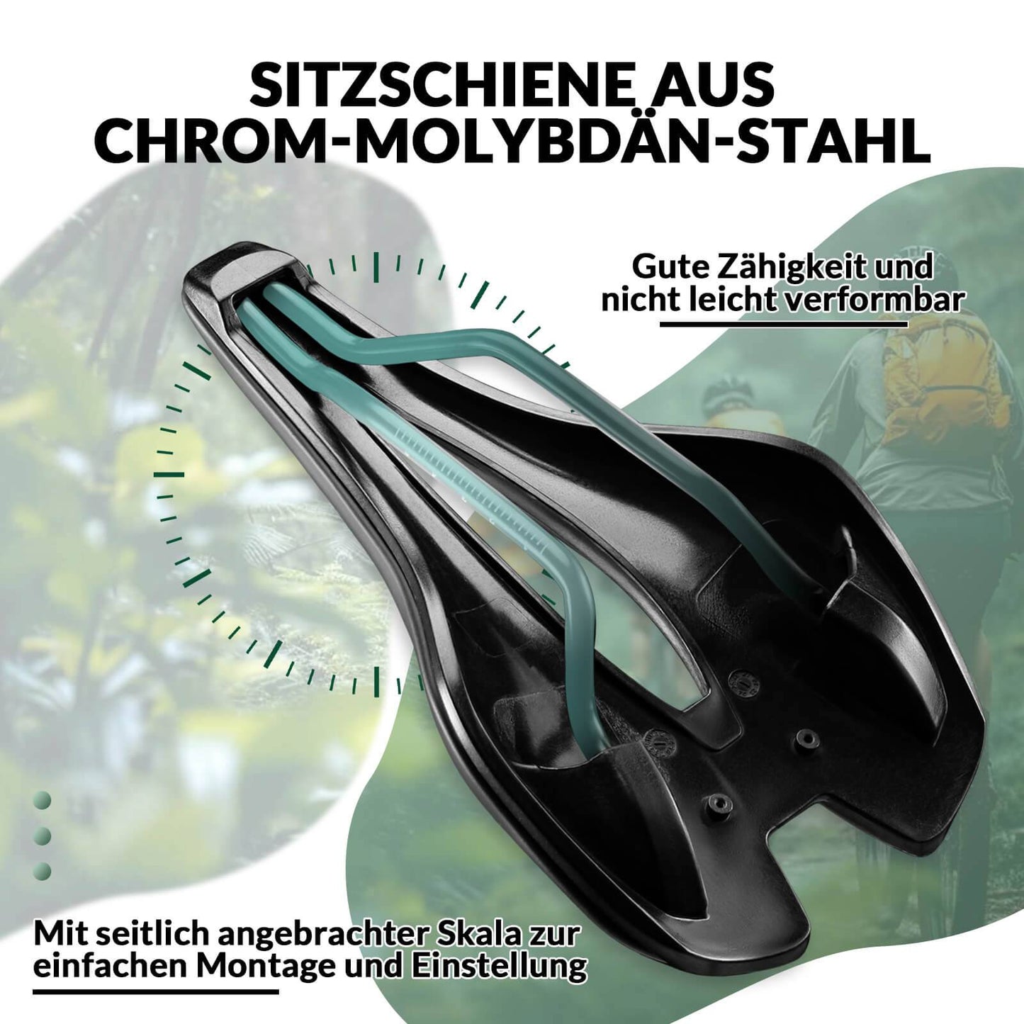 Sillín de bicicleta ergonómico, transpirable, 14,5 x 25 cm, ROCKBROS