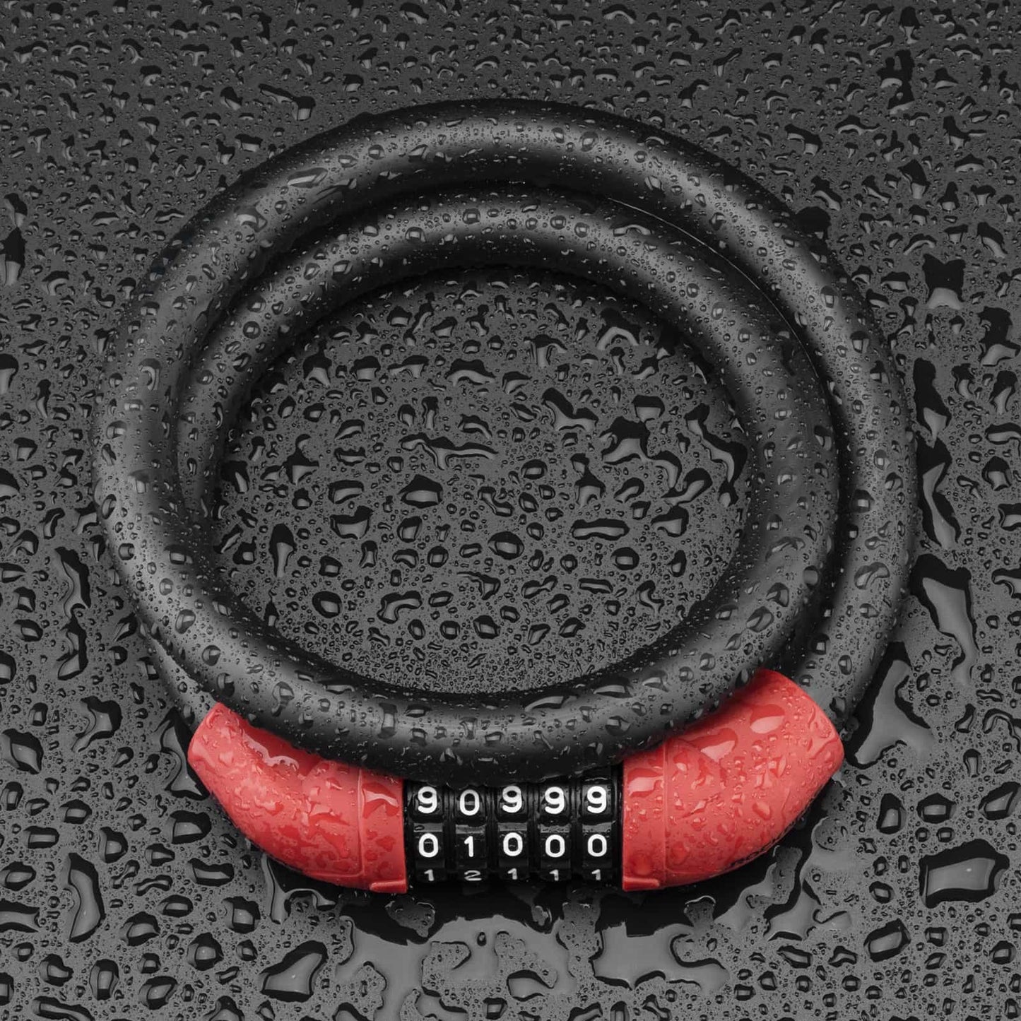 Candado para bicicleta, candado con cable, candado de combinación con código de 5 dígitos, ROCKBROS