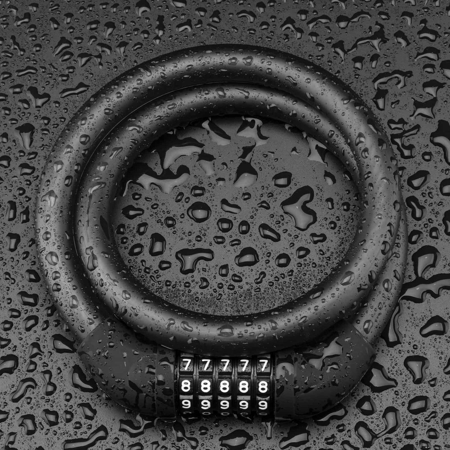 Candado para bicicleta, candado con cable, candado de combinación con código de 5 dígitos, ROCKBROS