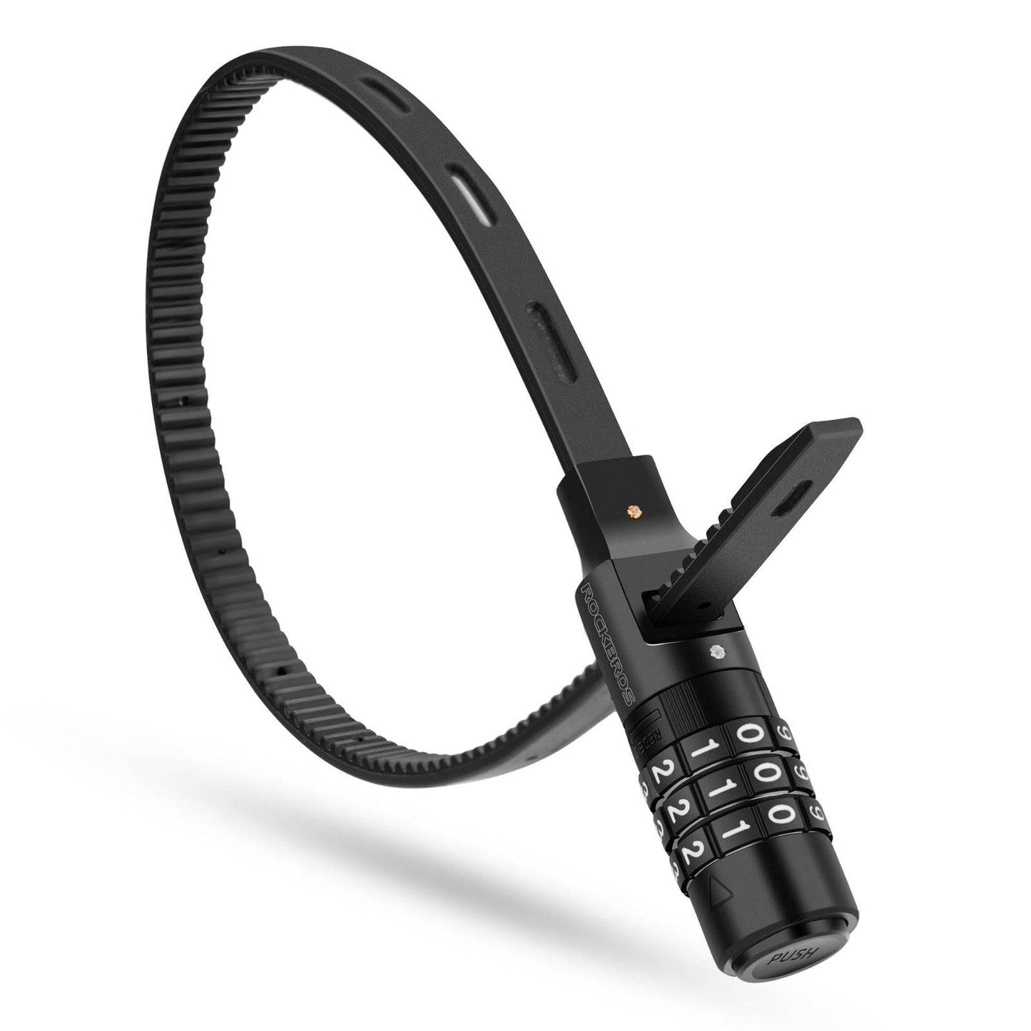 Candado de bicicleta multifuncional con código de combinación, candado para casco ROCKBROS