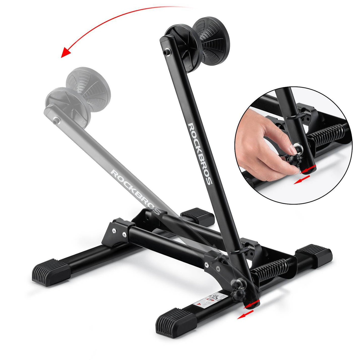 Aparcabicicletas plegable de aluminio, aparcabicicletas de un solo lado, ROCKBROS