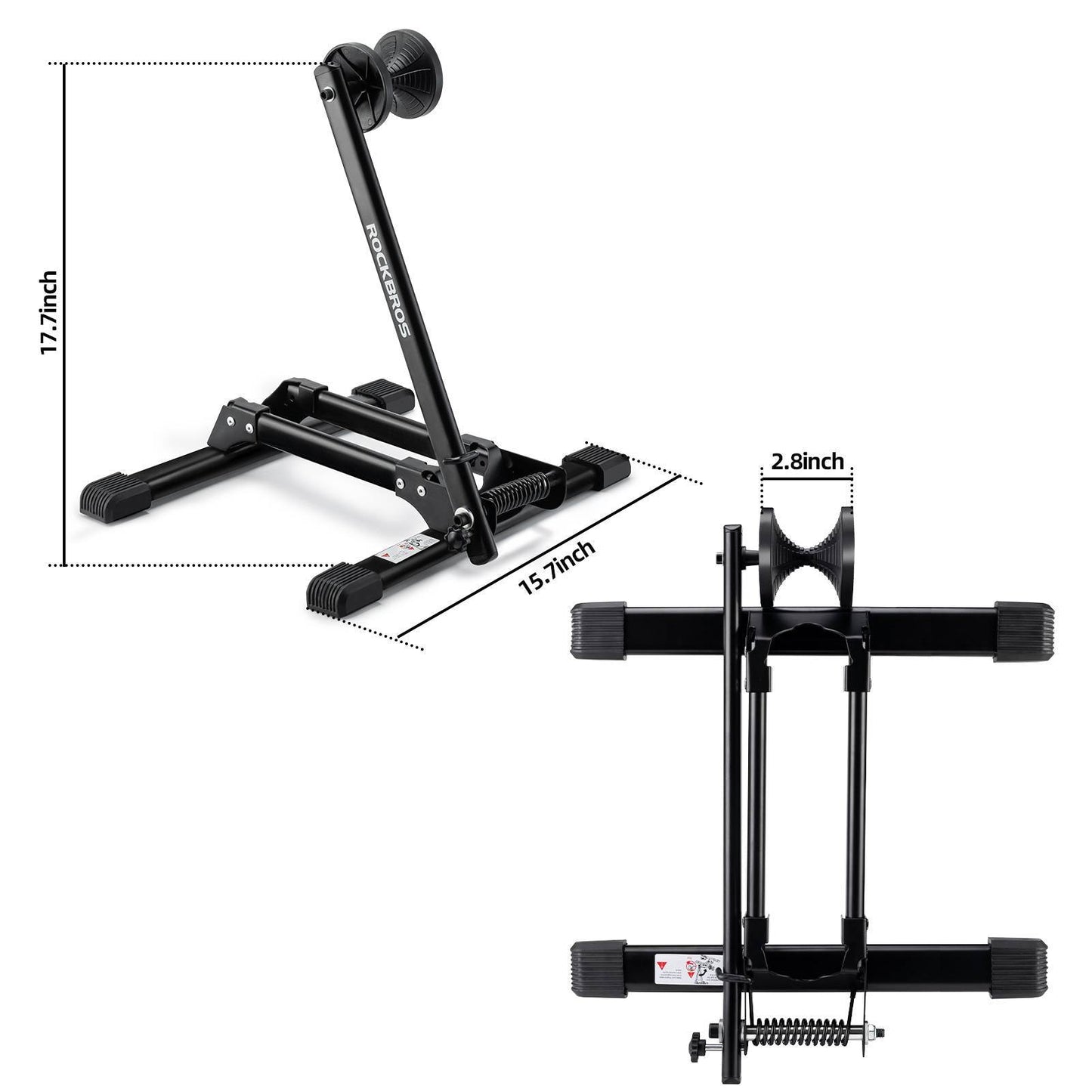 Aparcabicicletas plegable de aluminio, aparcabicicletas de un solo lado, ROCKBROS