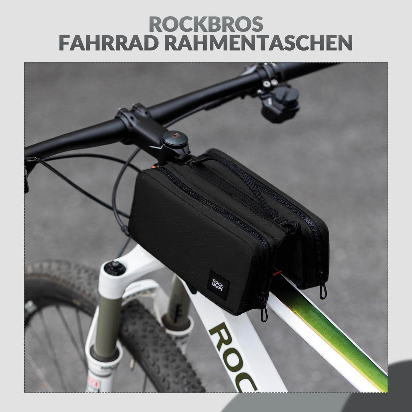 Bolsa para cuadro de bicicleta con correa para el hombro, bolsa para tubo superior ROCKBROS