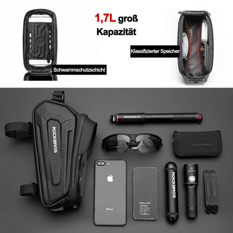 Bolsa de bicicleta repelente al agua, funda para móvil con pantalla táctil de TPU, ROCKBROS
