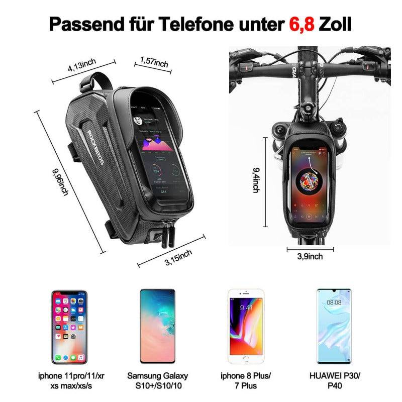 Bolsa de bicicleta repelente al agua, funda para móvil con pantalla táctil de TPU, ROCKBROS
